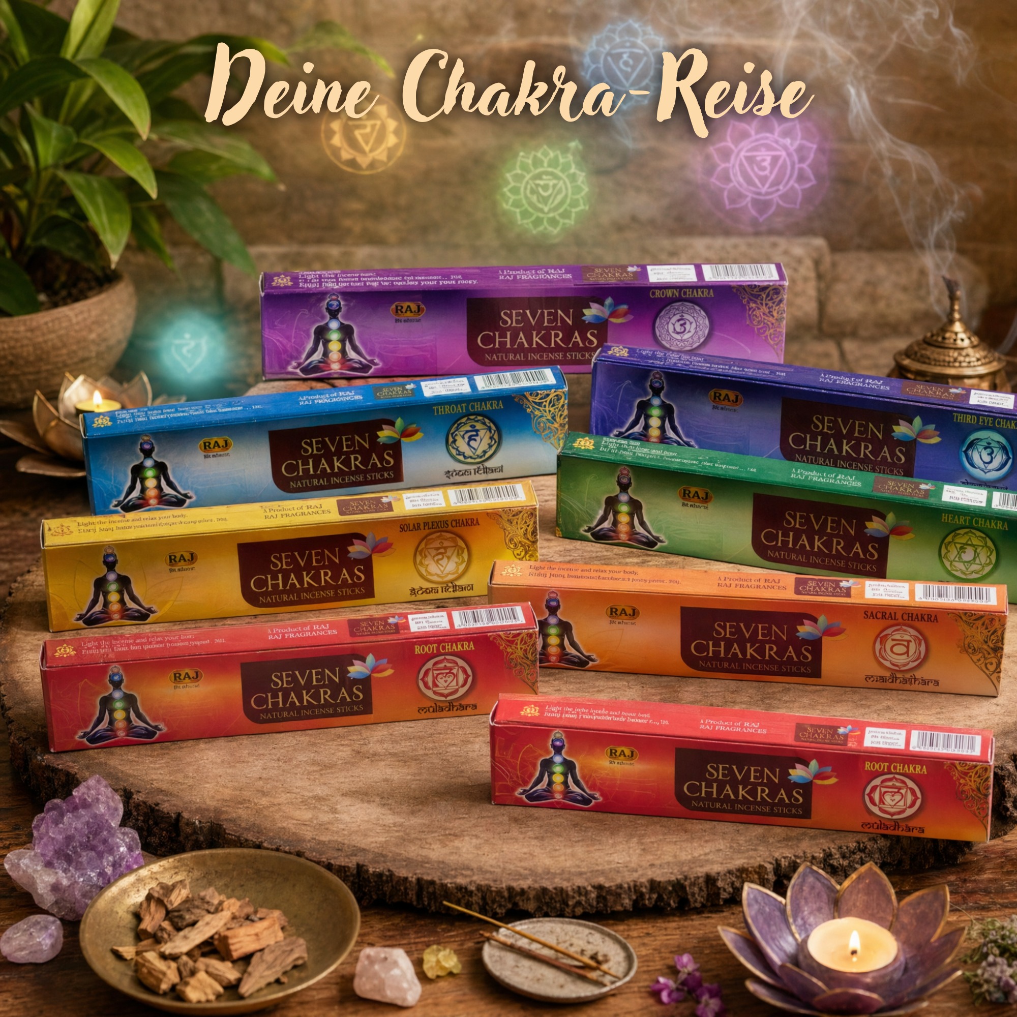 Masala Chakra Incense Stick Set - 7 Chakras
