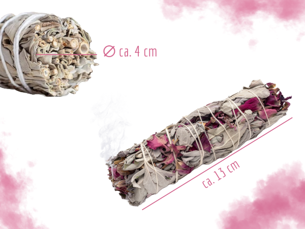 White sage incense bundle - Smudge Stick Rose