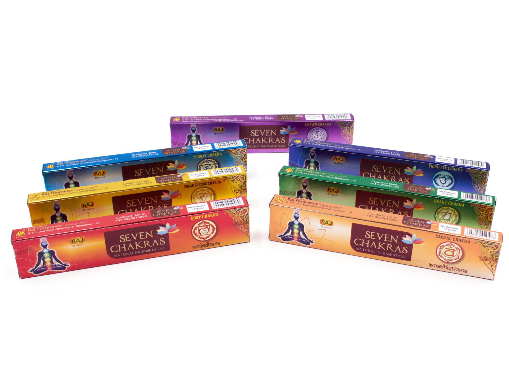 Masala Chakra Räucherstäbchen Set - 7 Chakren (LX2139)