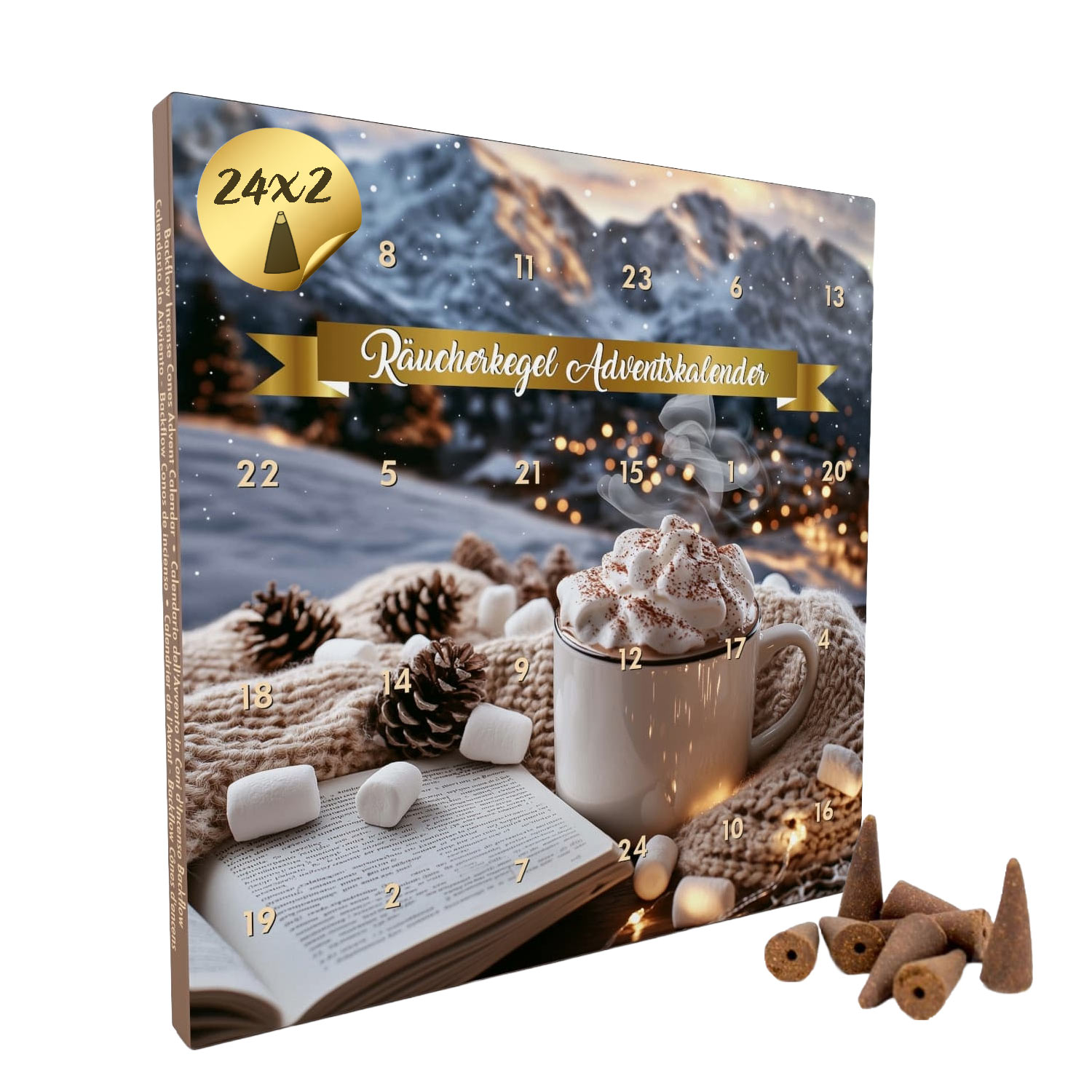 Räucherkegel Adventskalender 2025 - Backflow Cones
