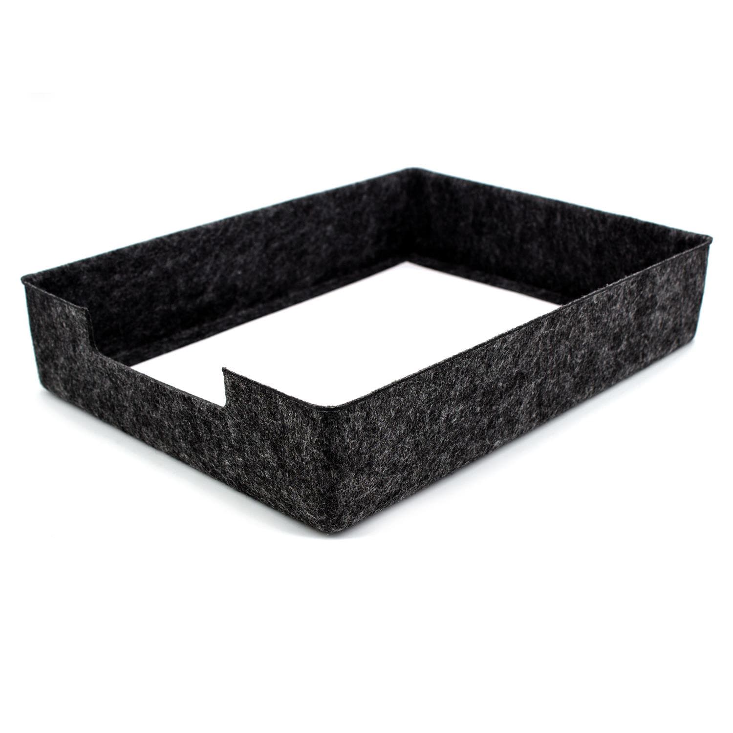 Felt document tray dark gray