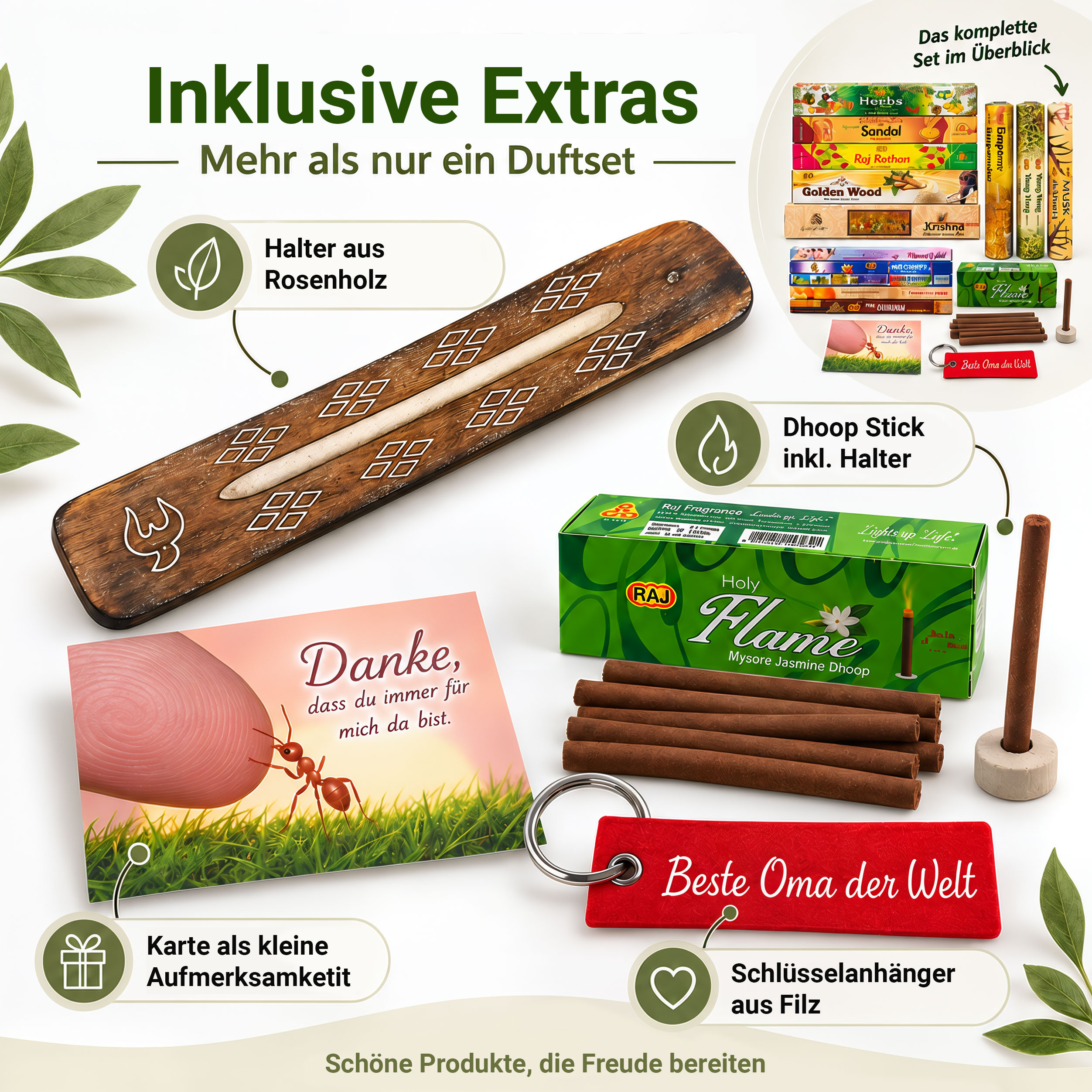 XXL incense sticks tasting set (183 pieces) for meditation and relaxation