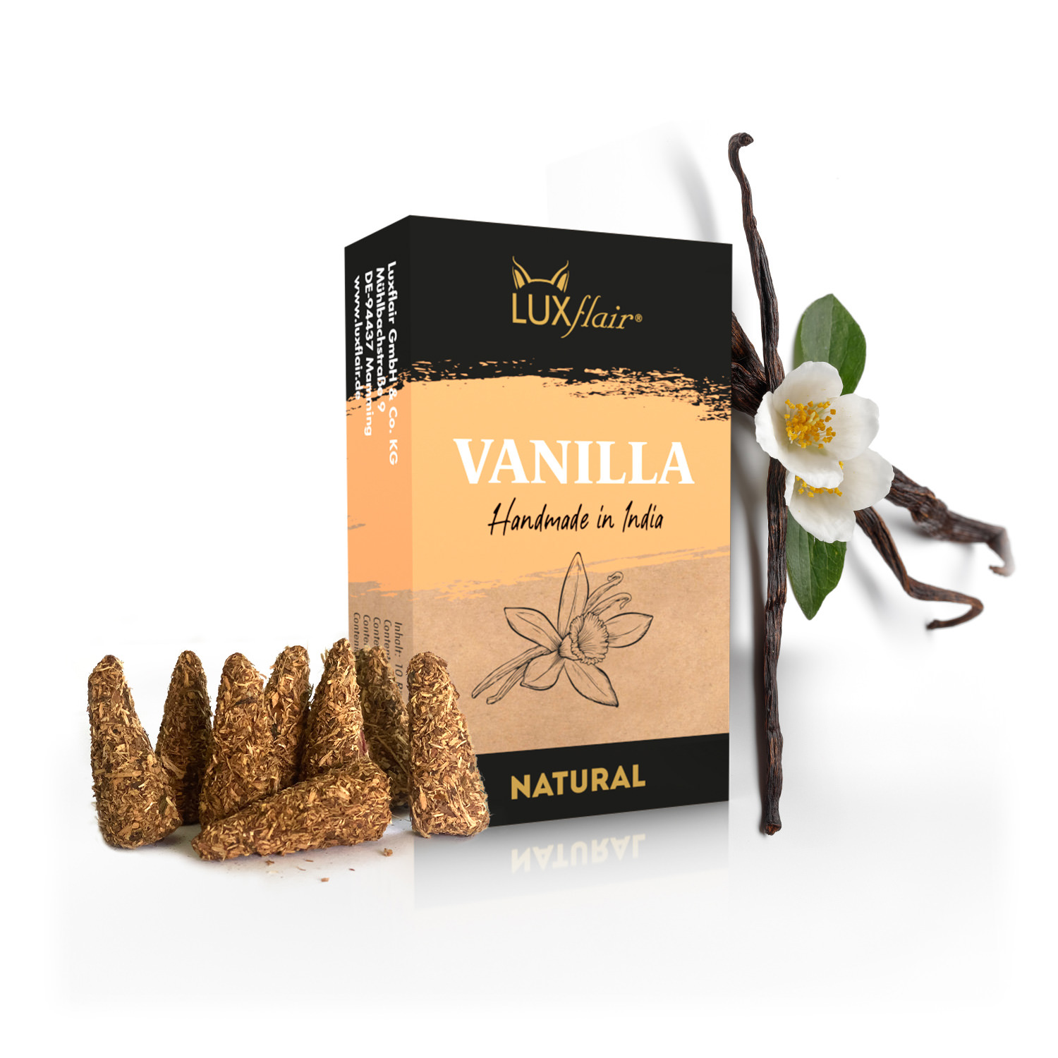 Natürliche Räucherkegel Vanille - NATURAL VANILLA (LX2368)