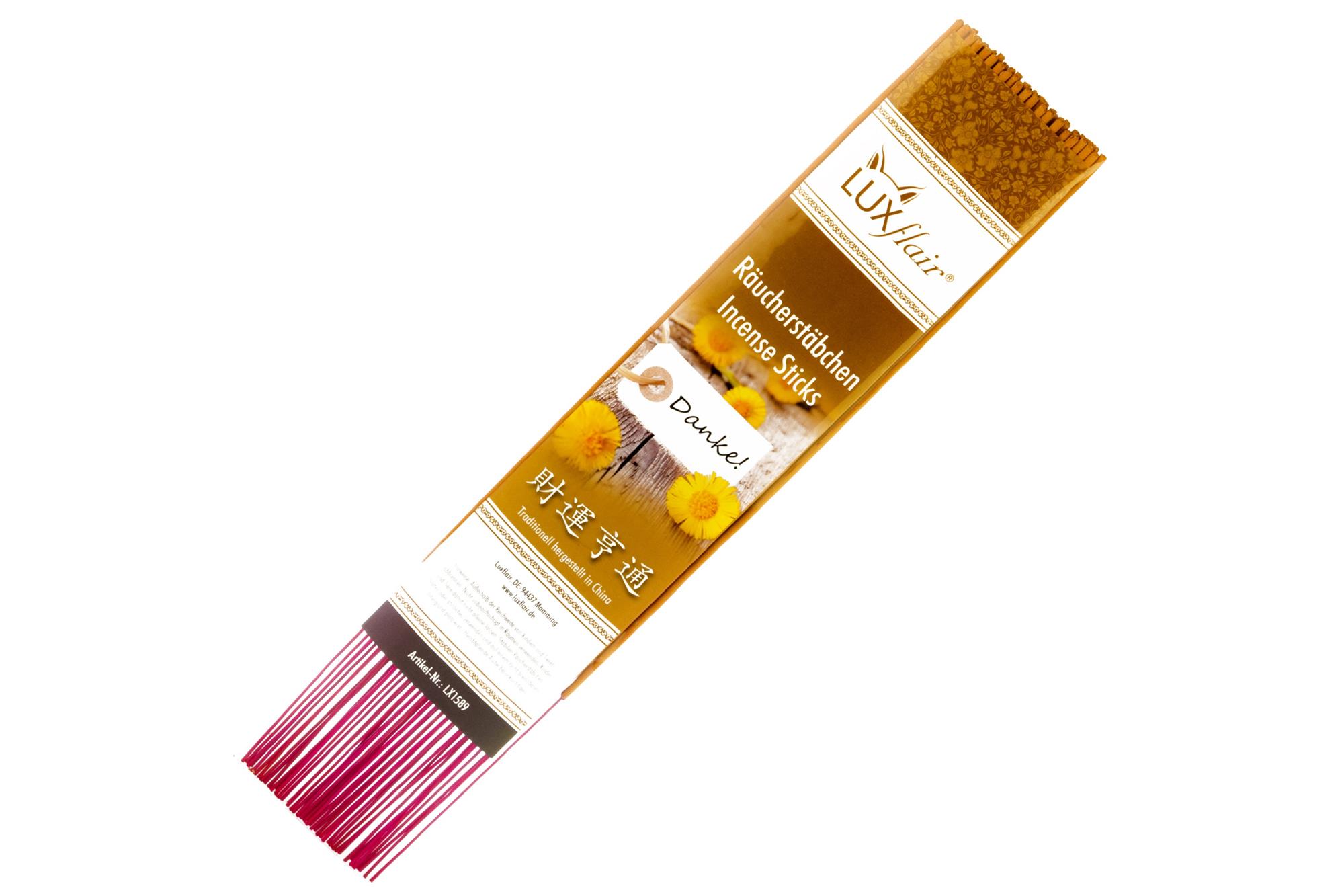 XL chinesische Räucherstäbchen "Danke" mit Lavendel-Duft (LX1589)