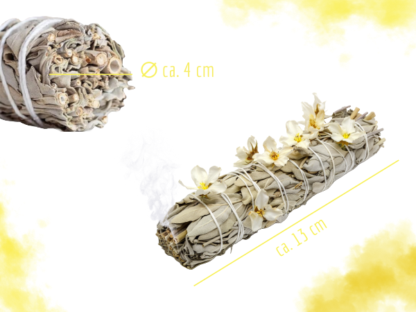 White sage incense bundle - Smudge stick jasmine