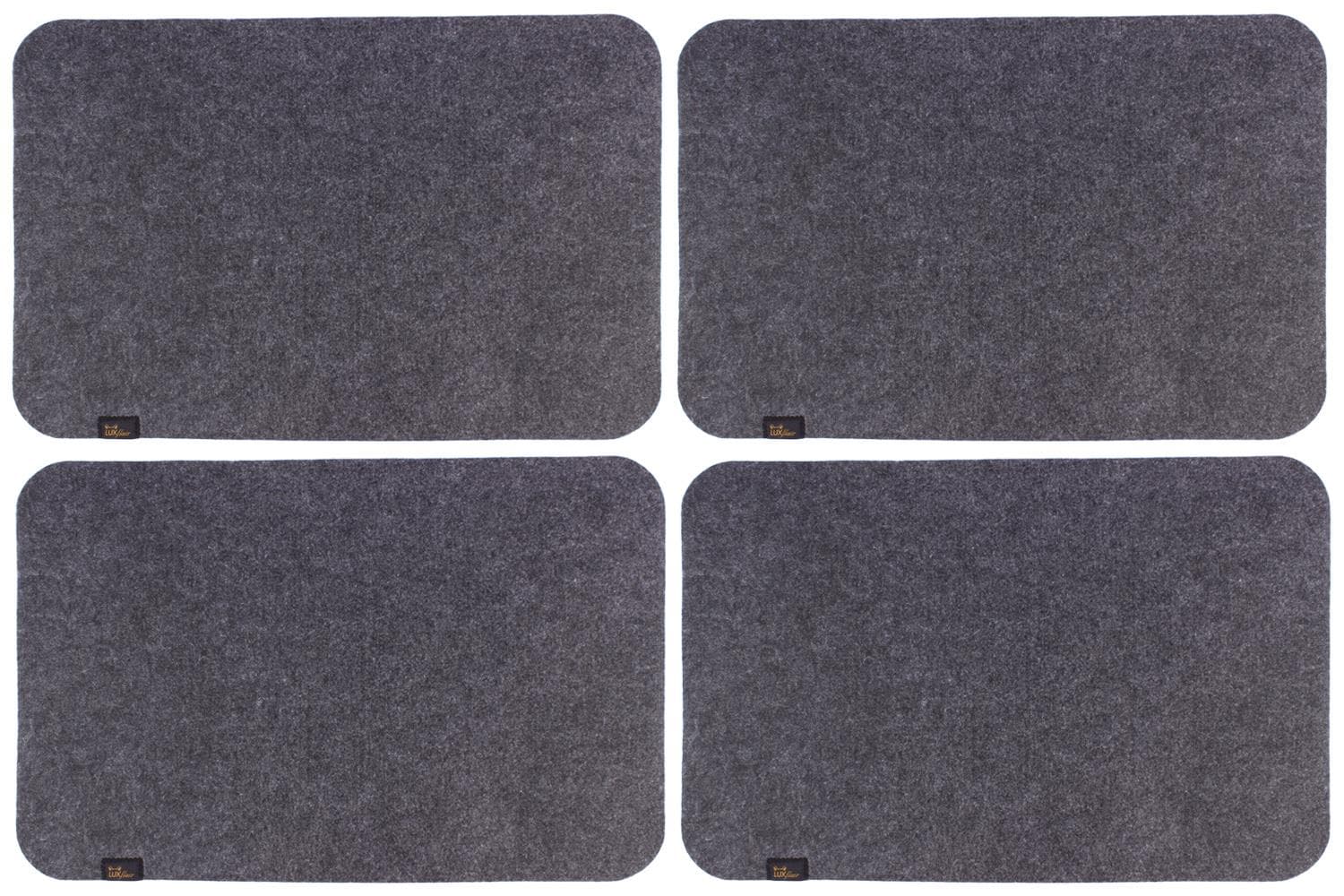 4er Set Platzmatten aus Filz in dunkelgrau (LX1978) 4er Set Platzmatten aus Filz in dunkelgrau (LX1978)