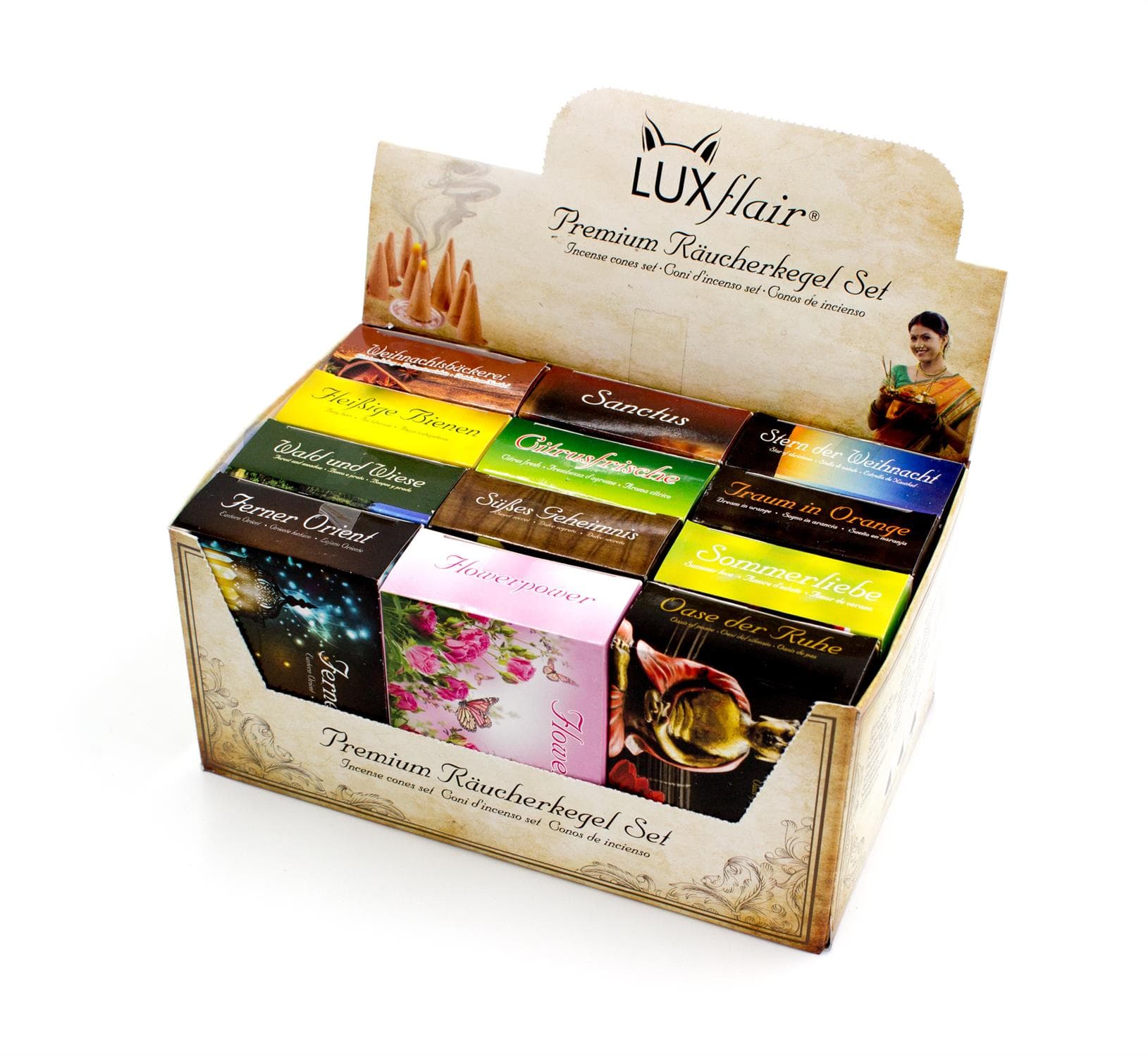 Incense cone mixture with 12 exclusive scents Incense cone mixture with 12 exclusive scents