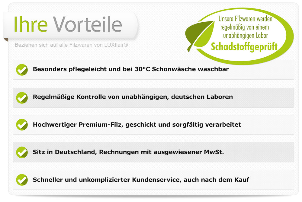 Filz Sitzkissen rund in dunkelgrau und graumeliert (LX2138)
