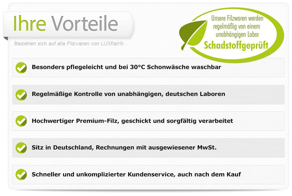 Filz Sitzkissen rund in dunkelgrau und graumeliert (LX2138)