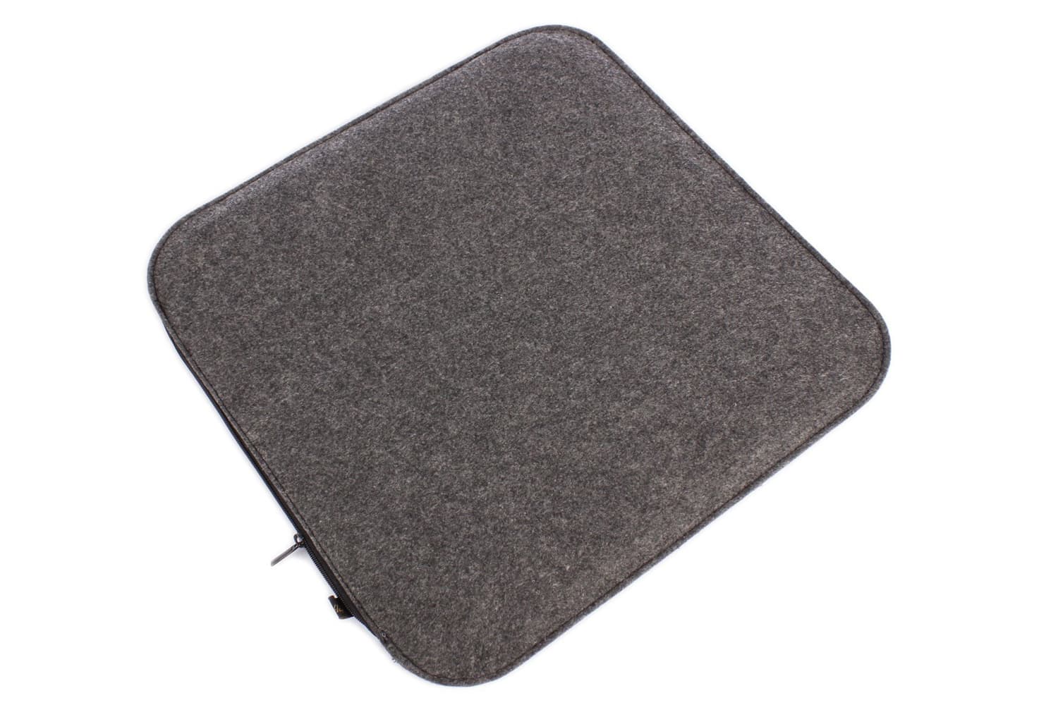 Felt seat cushion 2 coloured to turn in dark grey and grey mottled