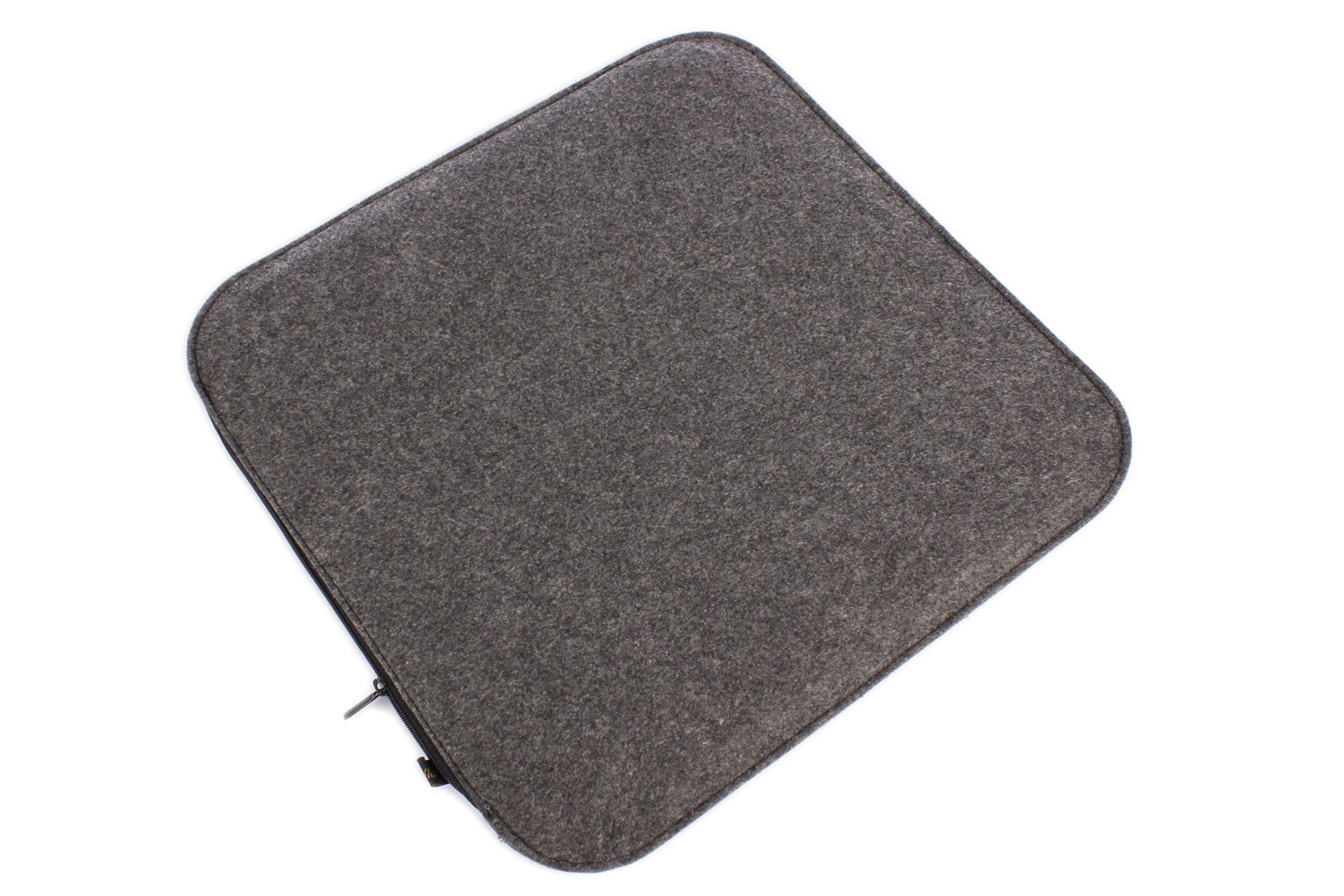Felt seat cushion 2 coloured to turn in dark grey and grey mottled