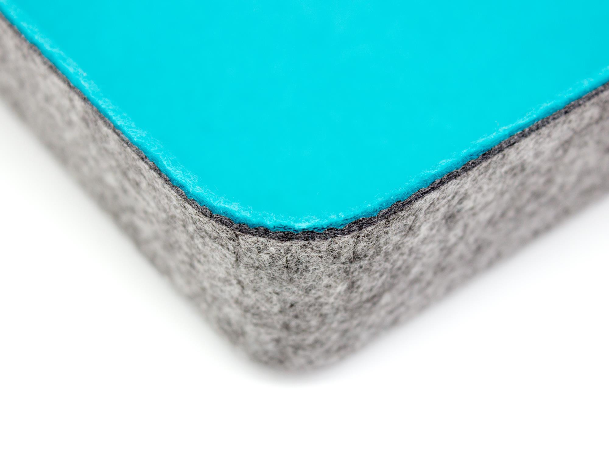 Stylish felt office boxes in a set of 3 (wide)