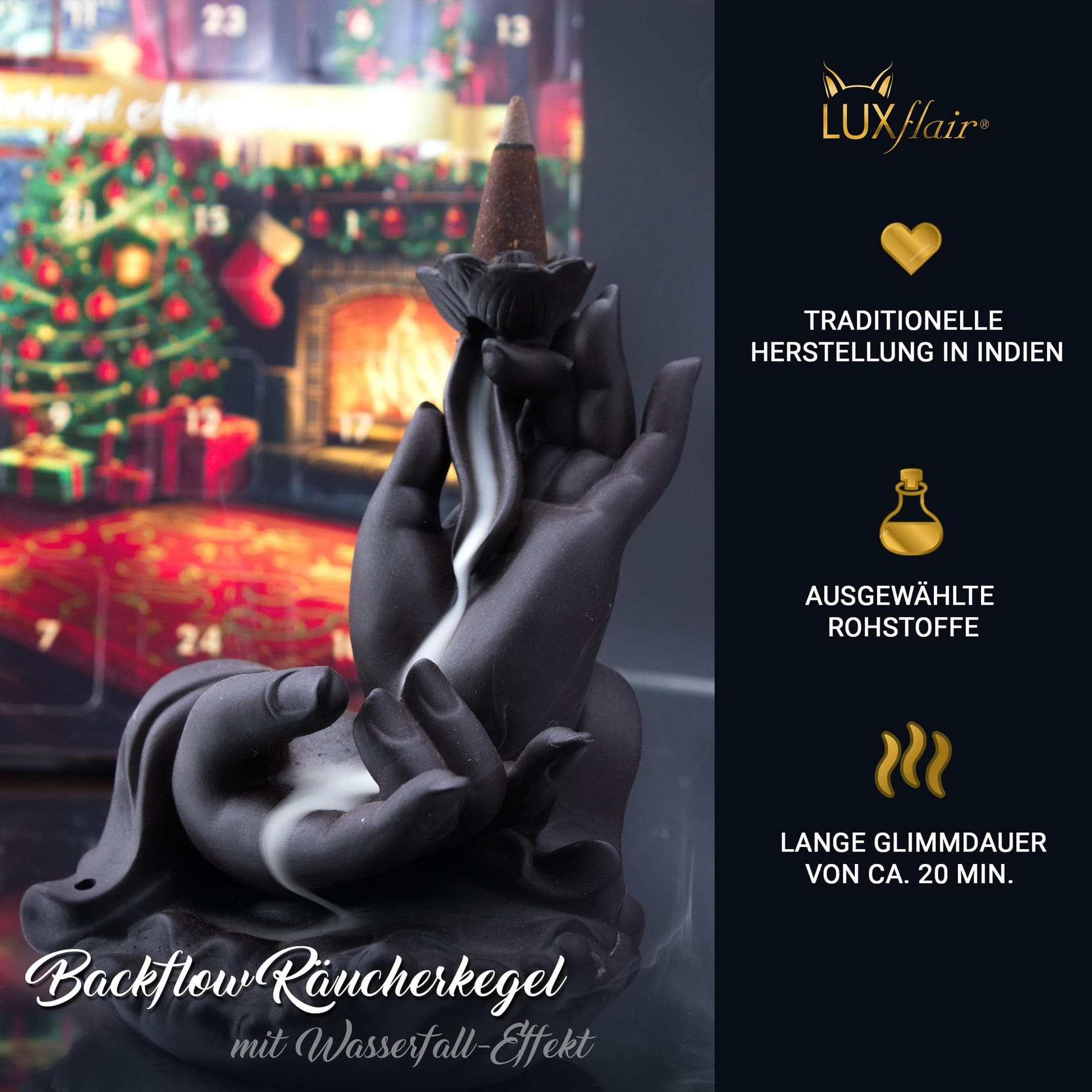 Incense cone advent calendar - Backflow cone
