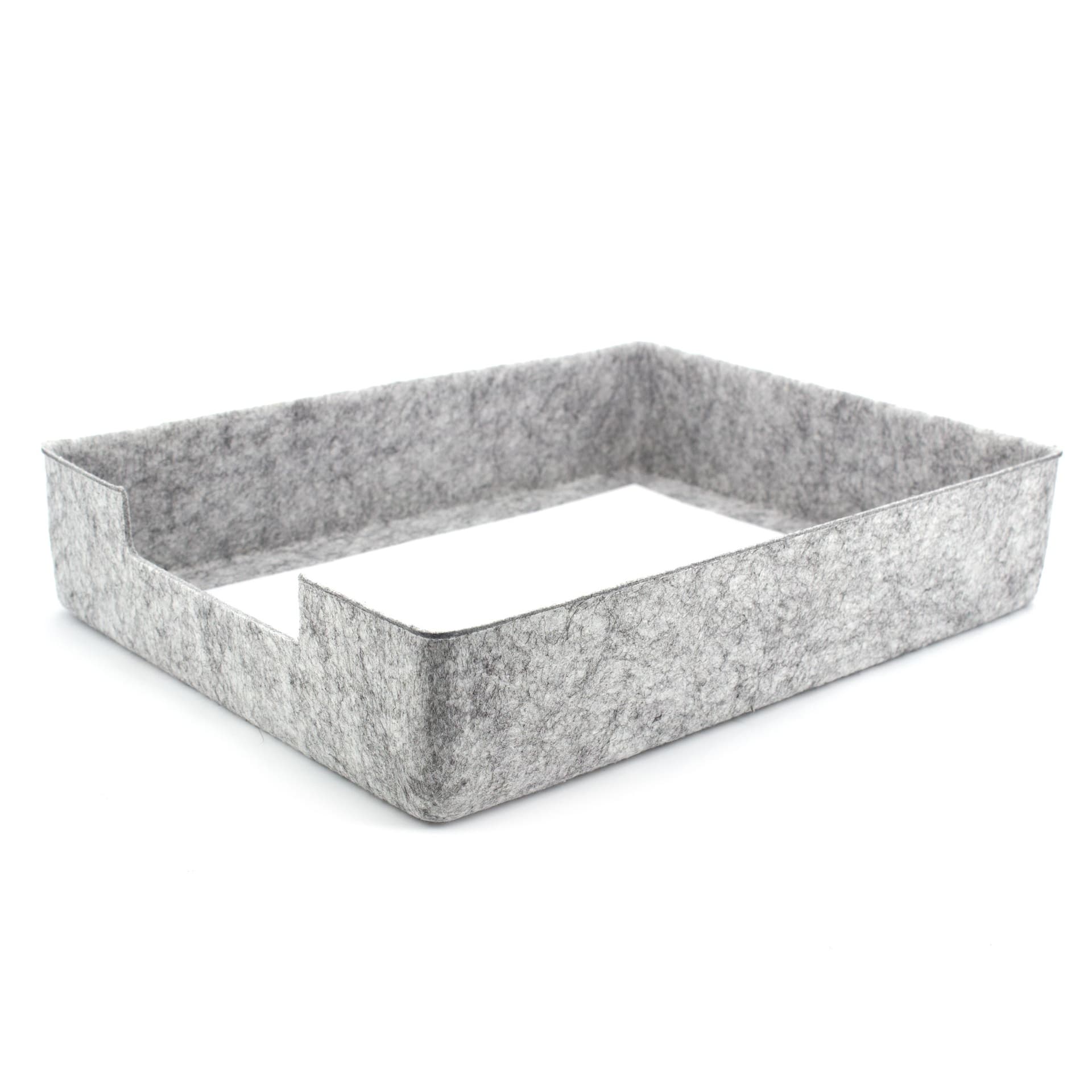 Felt document tray grayish