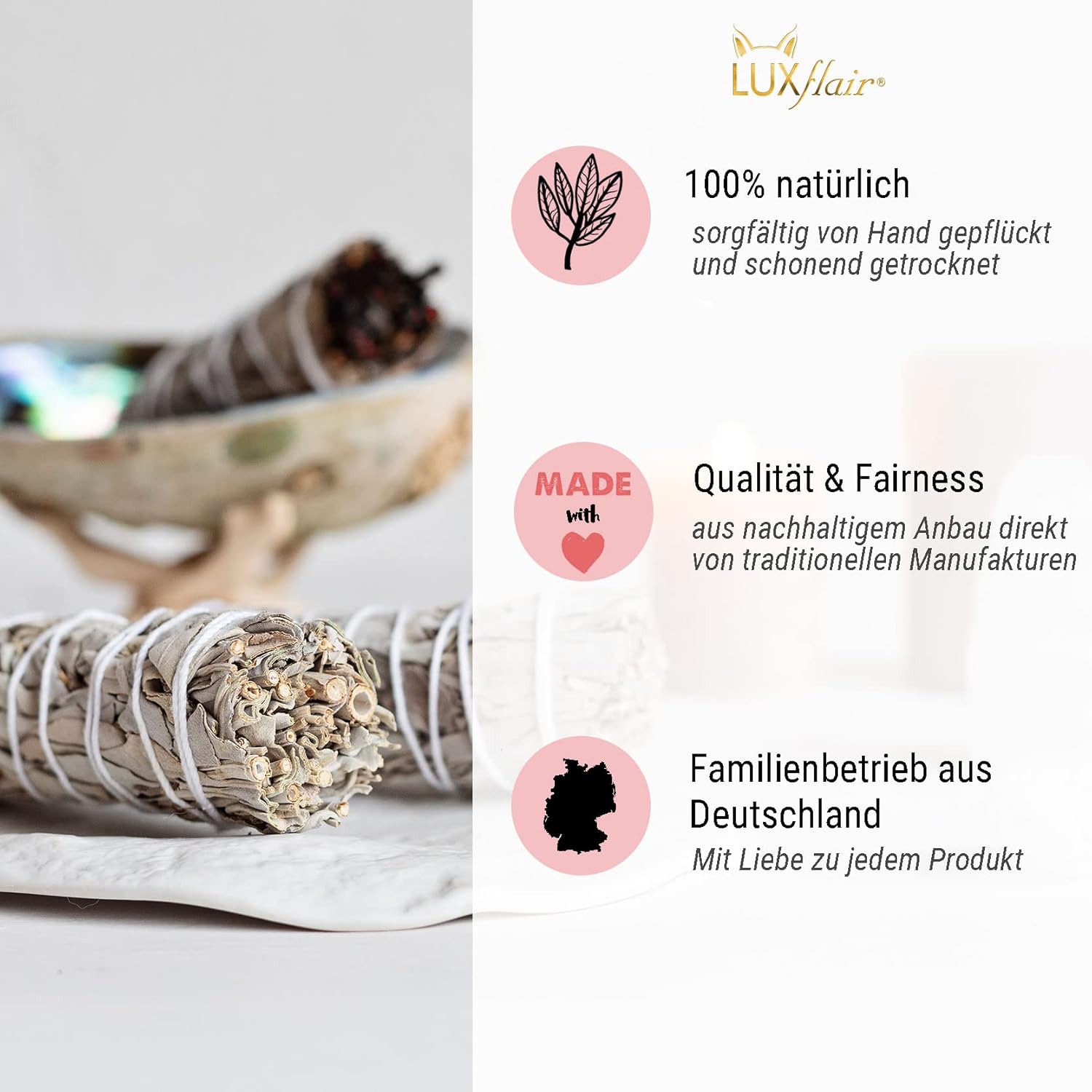 White Sage 25g Smudge Bundle - Set of 4 Smudge Sticks