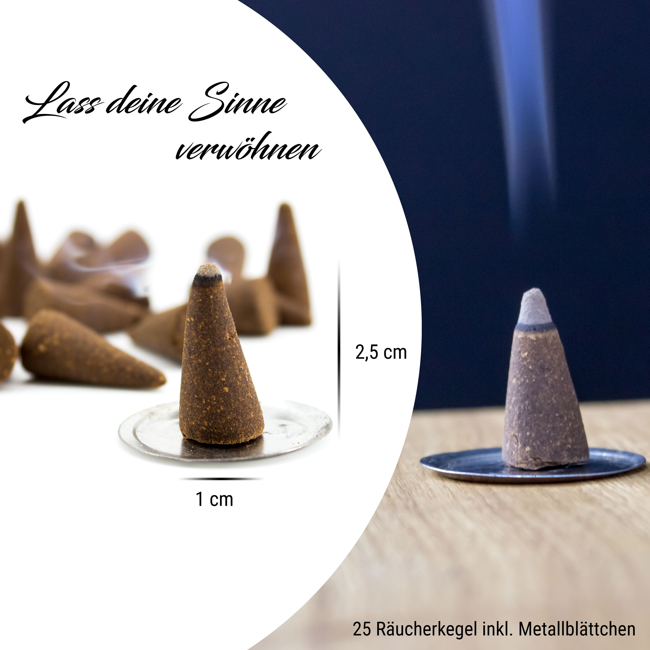 Räucherkegel 25 Stück - Weihrauch (LX2299)