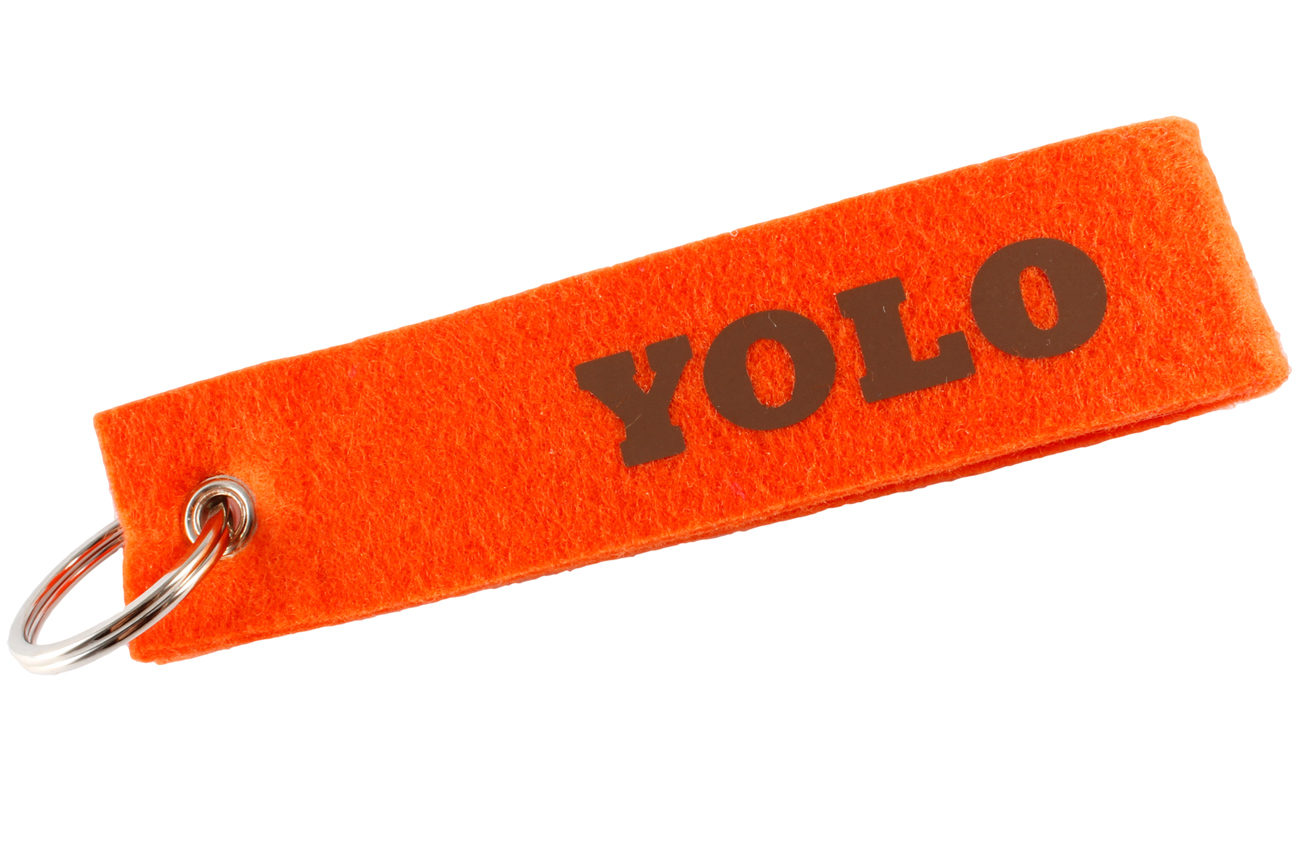 Filz Schlüsselanhänger "YOLO" (LX1533)