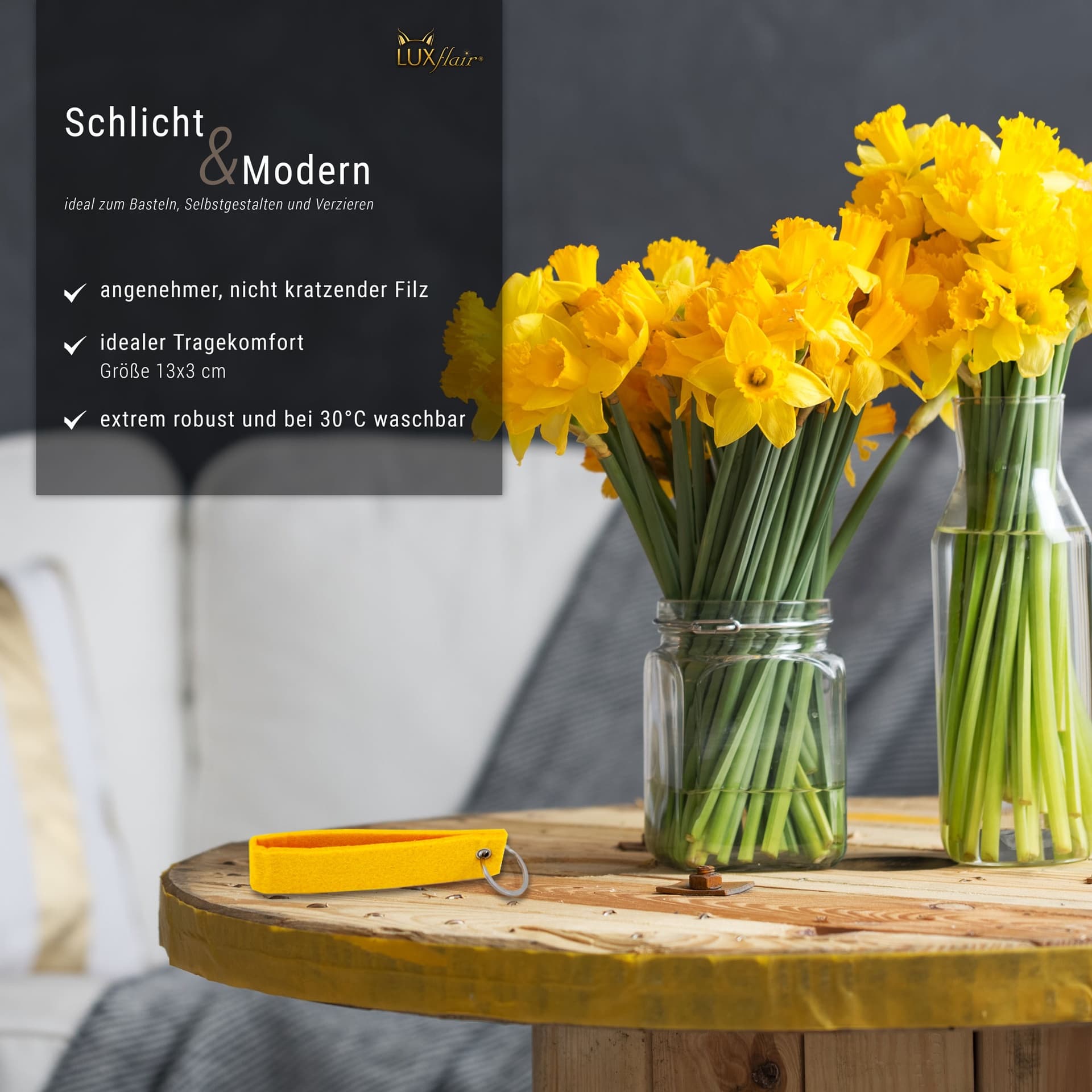 10er Set Filz Schlüsselanhänger bunt gemischt (SA-10-MIX) 10er Set Filz Schlüsselanhänger bunt gemischt (SA-10-MIX)
