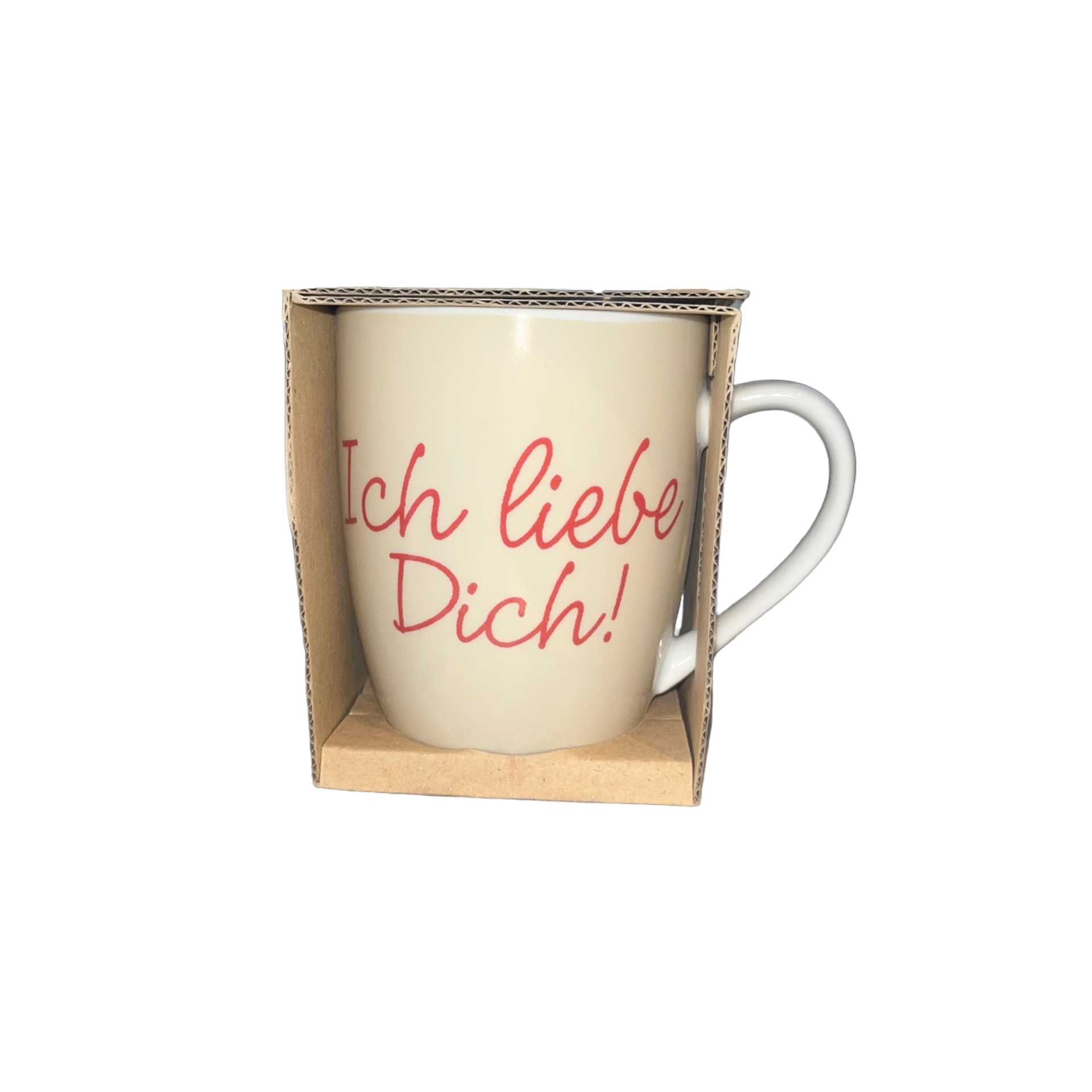 I love you porcelain mug with heart