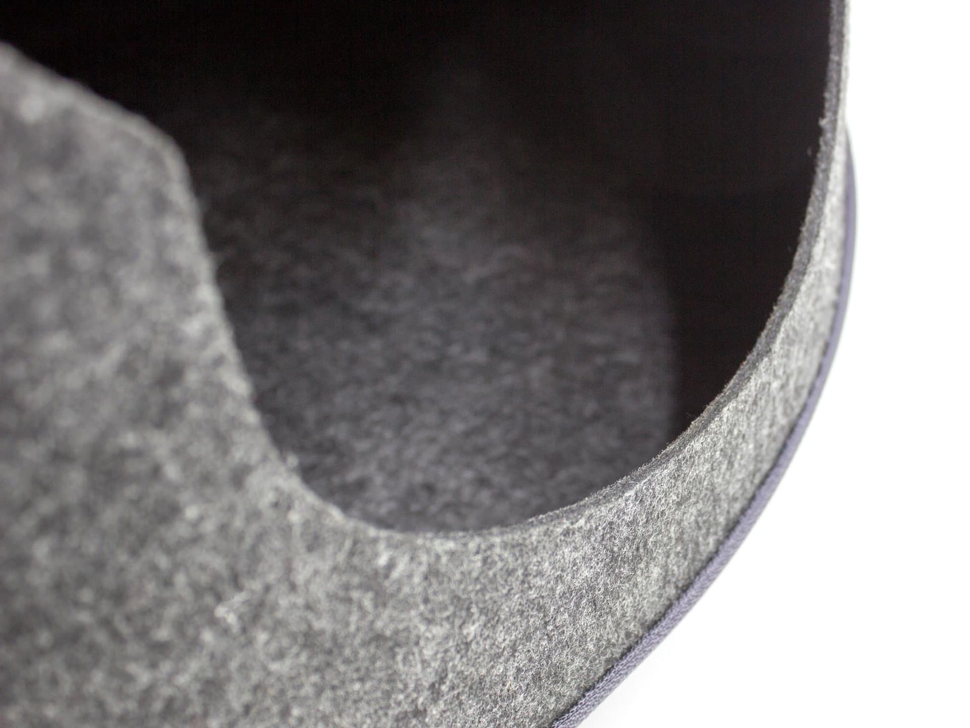 Felt cat cave with ears in dark grey