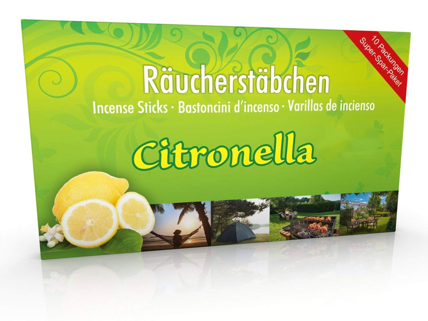10 Packungen Citronella Räucherstäbchen (LX1951)