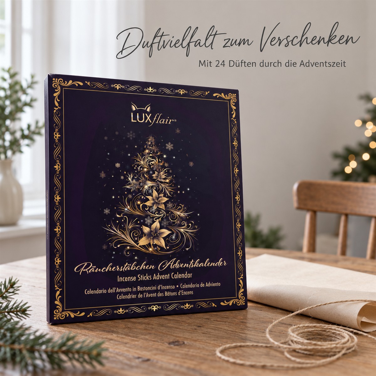 Incense sticks advent calendar incl. holder