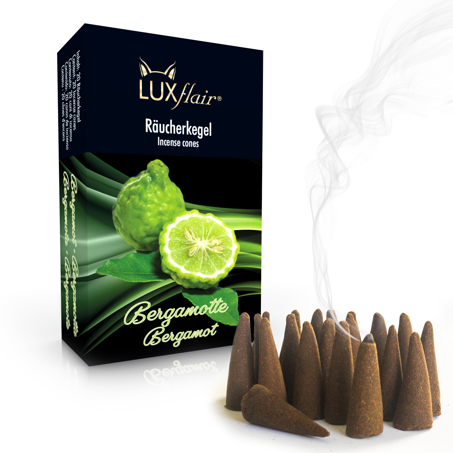 Räucherkegel Bergamotte - 20 Stück (LX2385)
