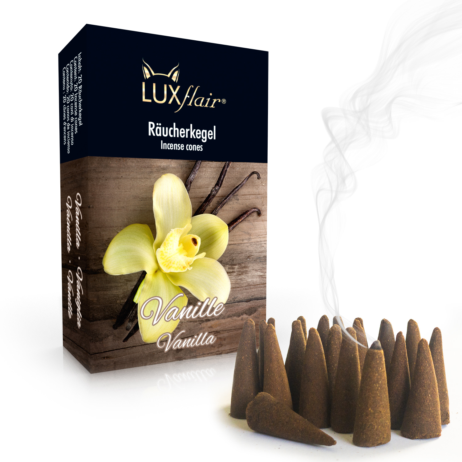 Vanilla incense cones - 20 pieces