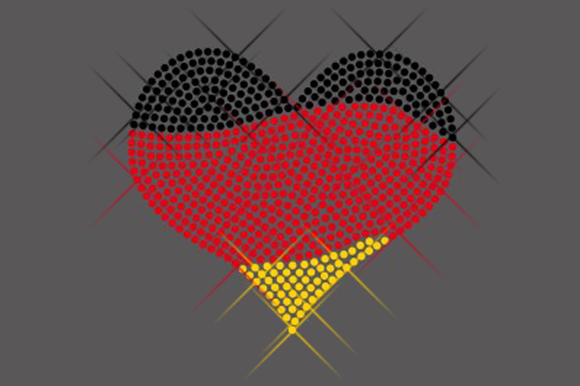 Strassstein Motiv "I love Germany" (LX1664)