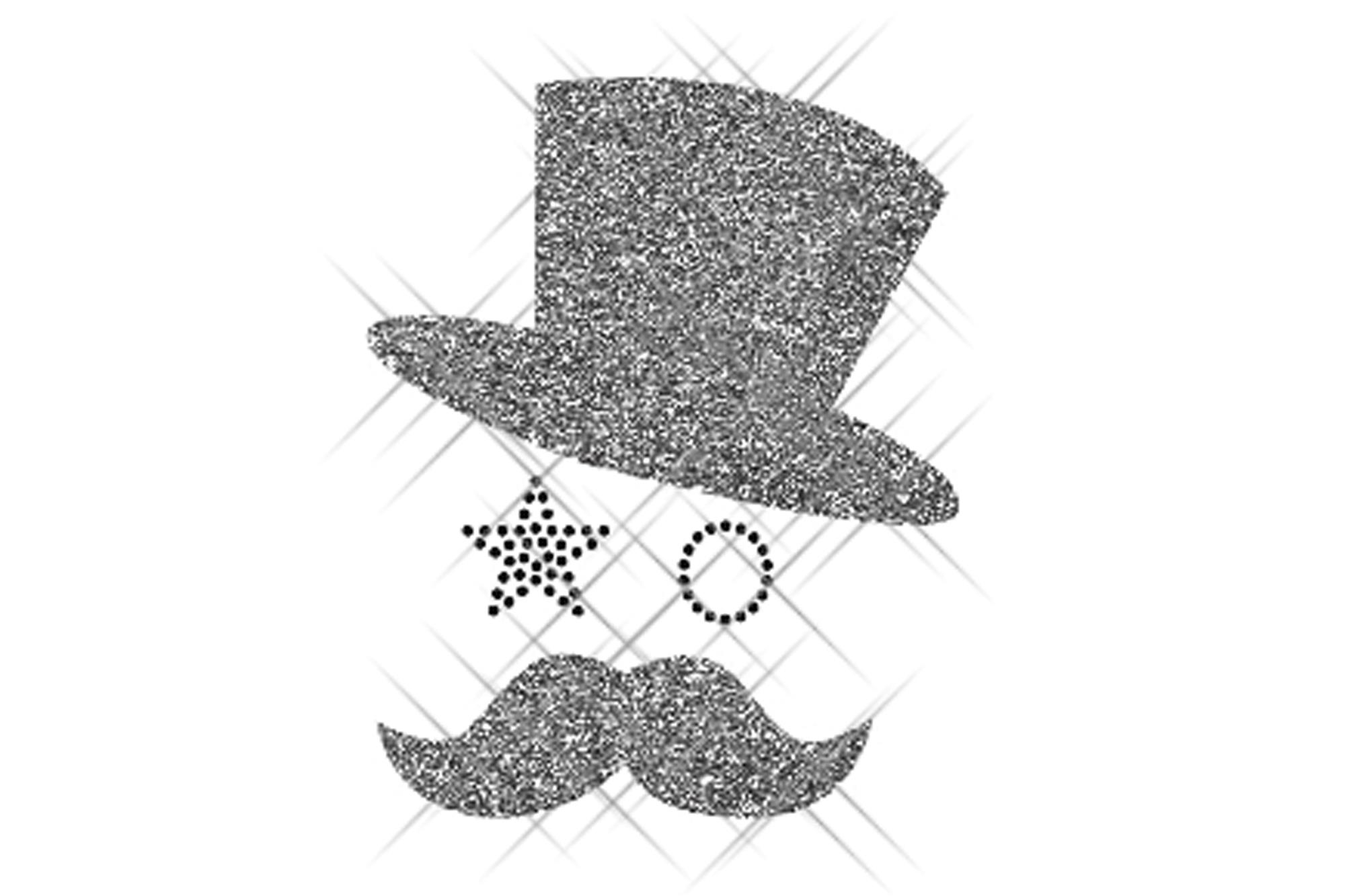 Strassstein Motiv "Mustache Man" (LX1669)