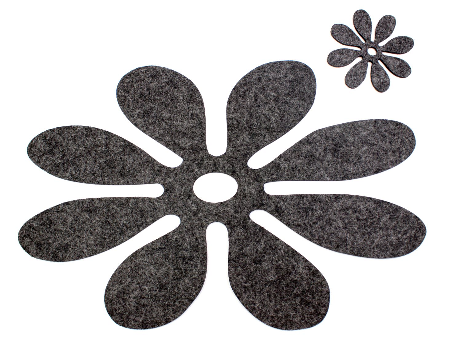 Filz Platzset "Flora" für 4 Personen in anthrazit (LX1499)