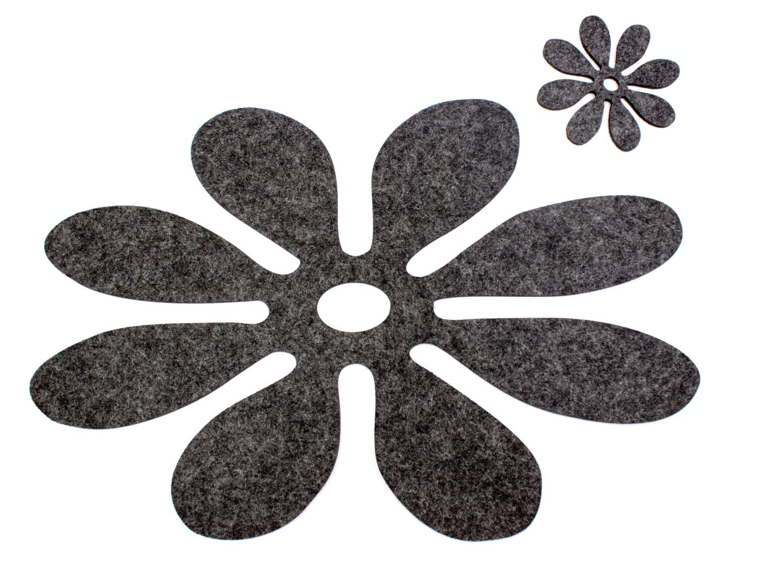 Filz Platzset "Flora" für 4 Personen in anthrazit (LX1499)