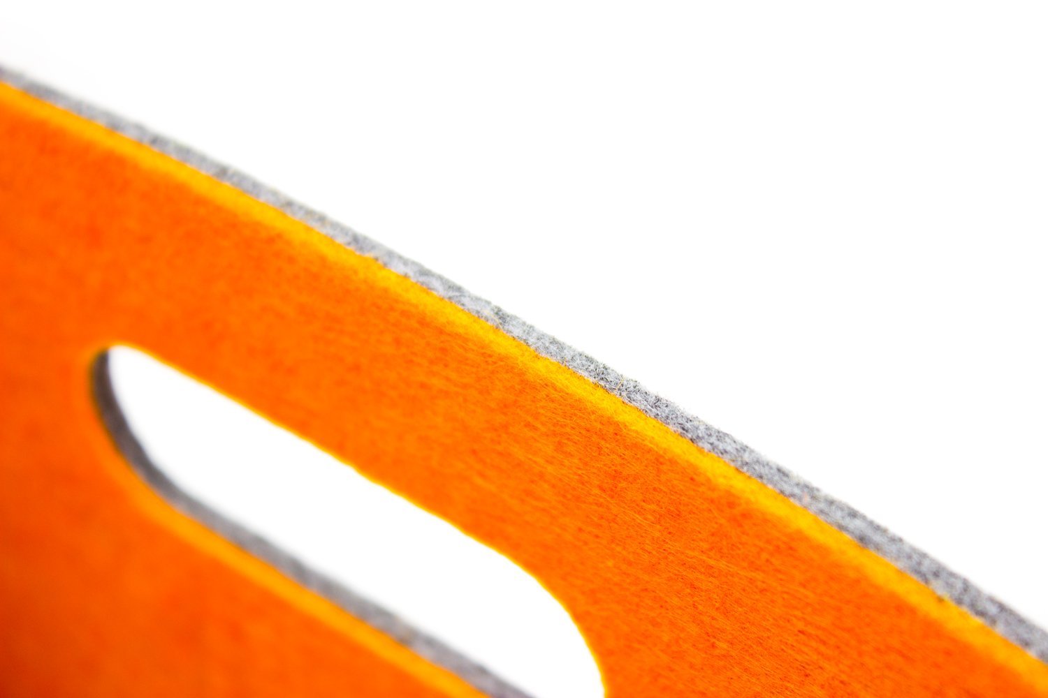 Filz Aufbewahrungsbox faltbar, graumeliert/orange (LX2129)