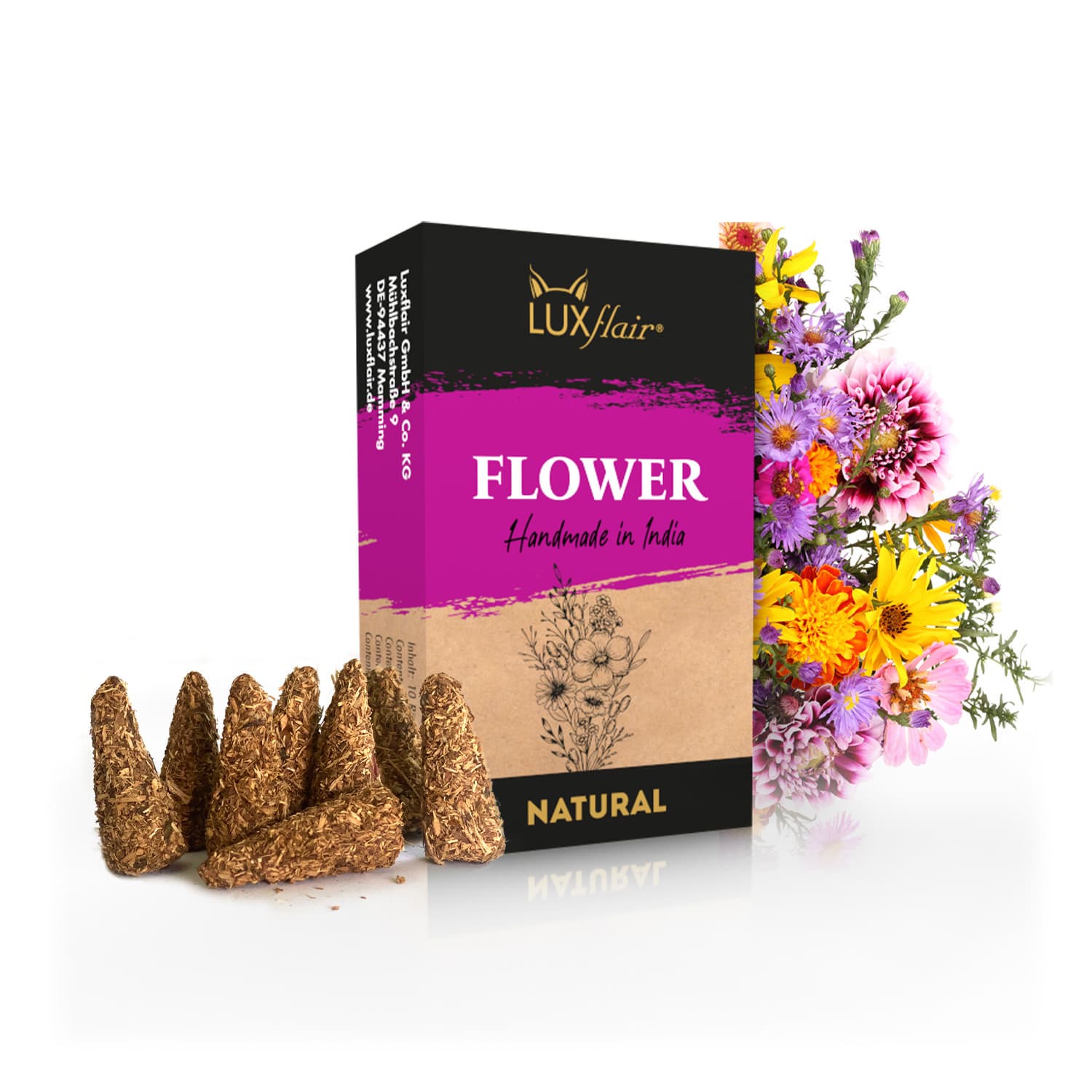 Natural incense cones flowers - NATURAL FLOWER