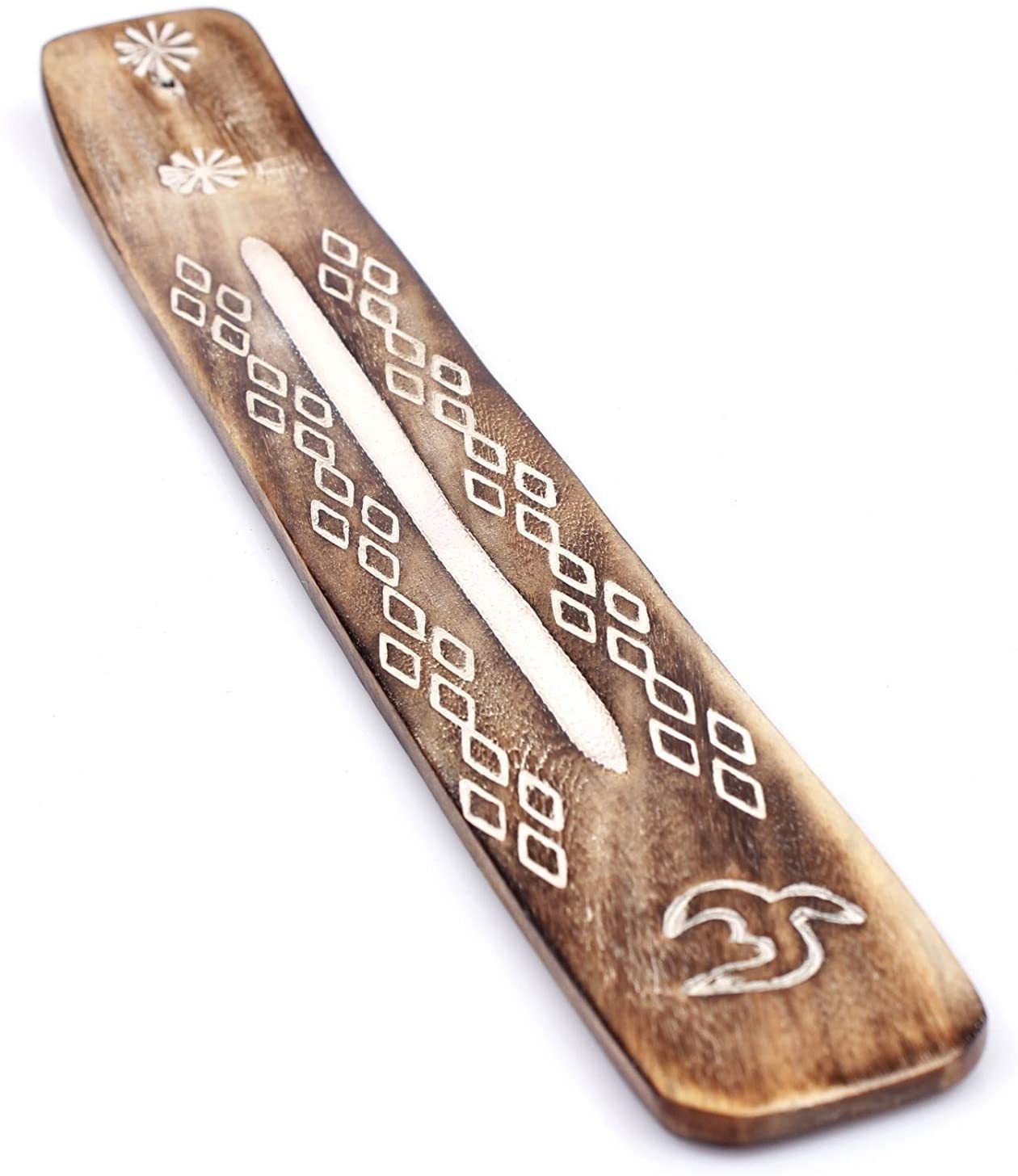 Incense stick holder brown set of 5 made of sheesham wood