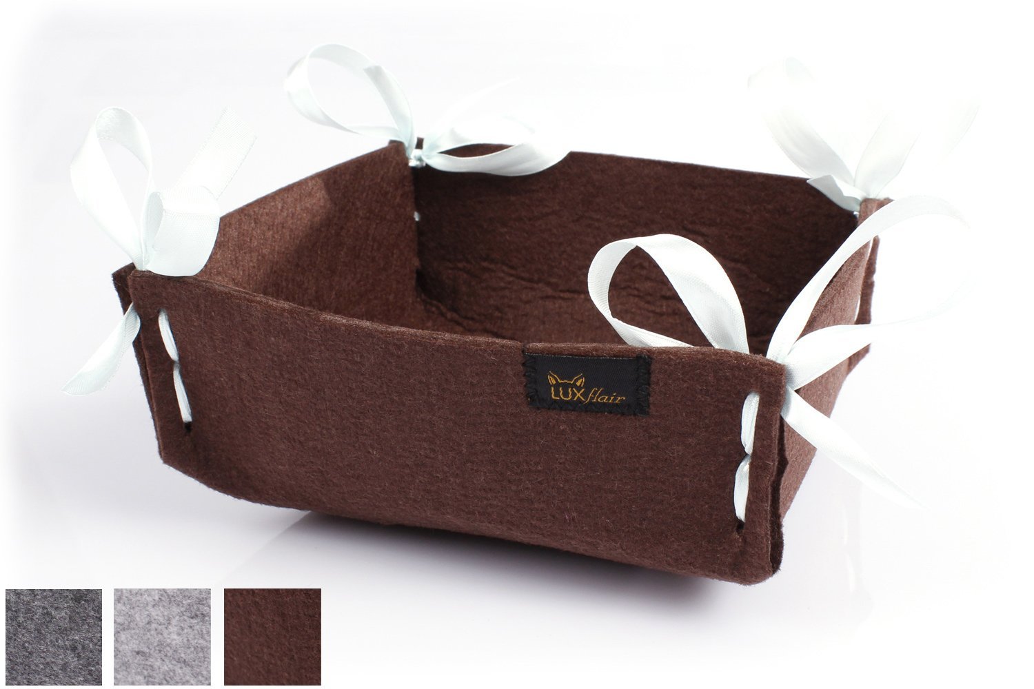 Felt bread basket small brown