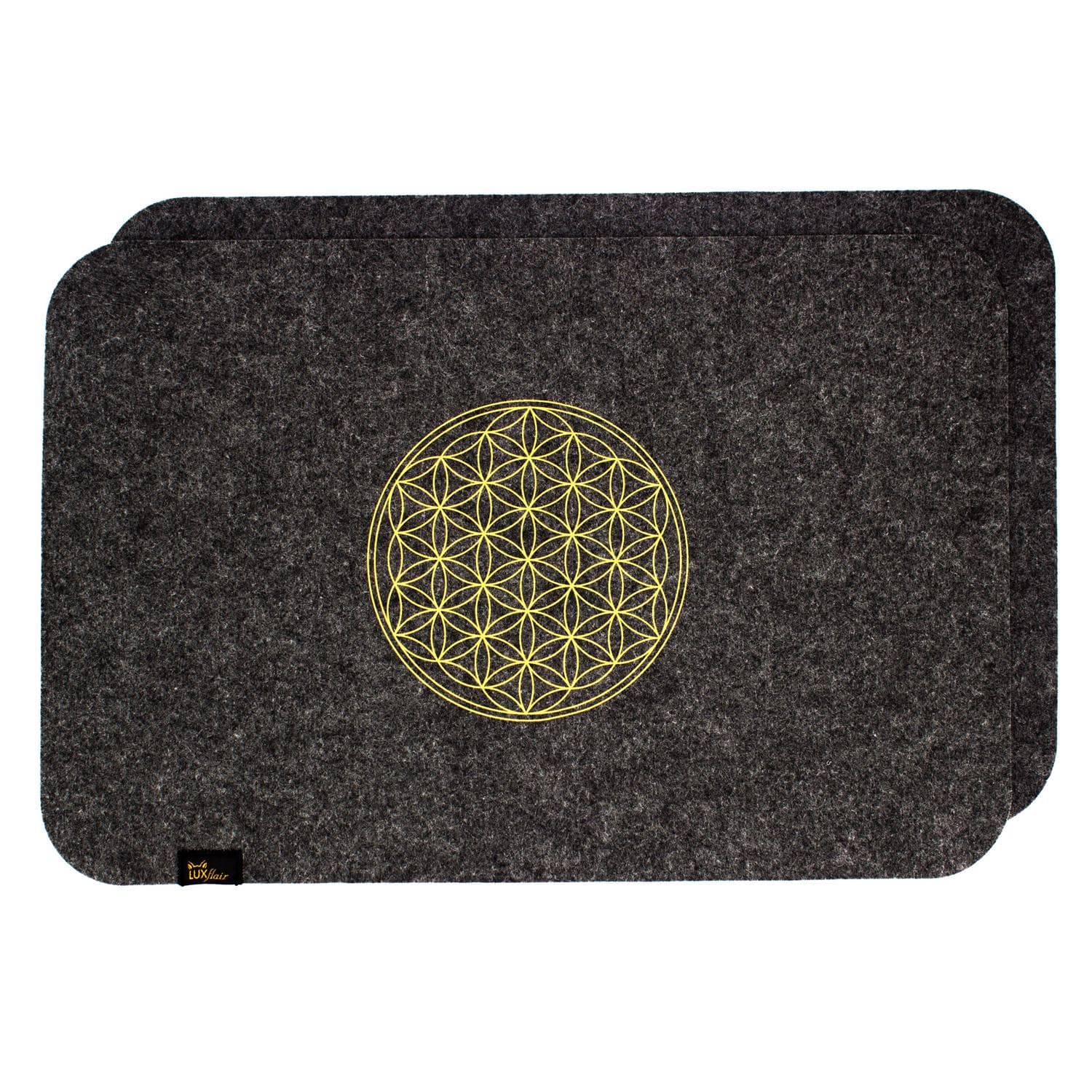 Set of 2 Flower of Life placemats - dark gray Set of 2 Flower of Life placemats - dark gray