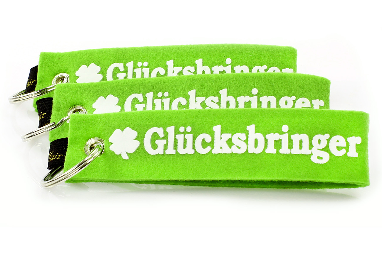 Set of 3 Felt Keychains "Lucky Charm