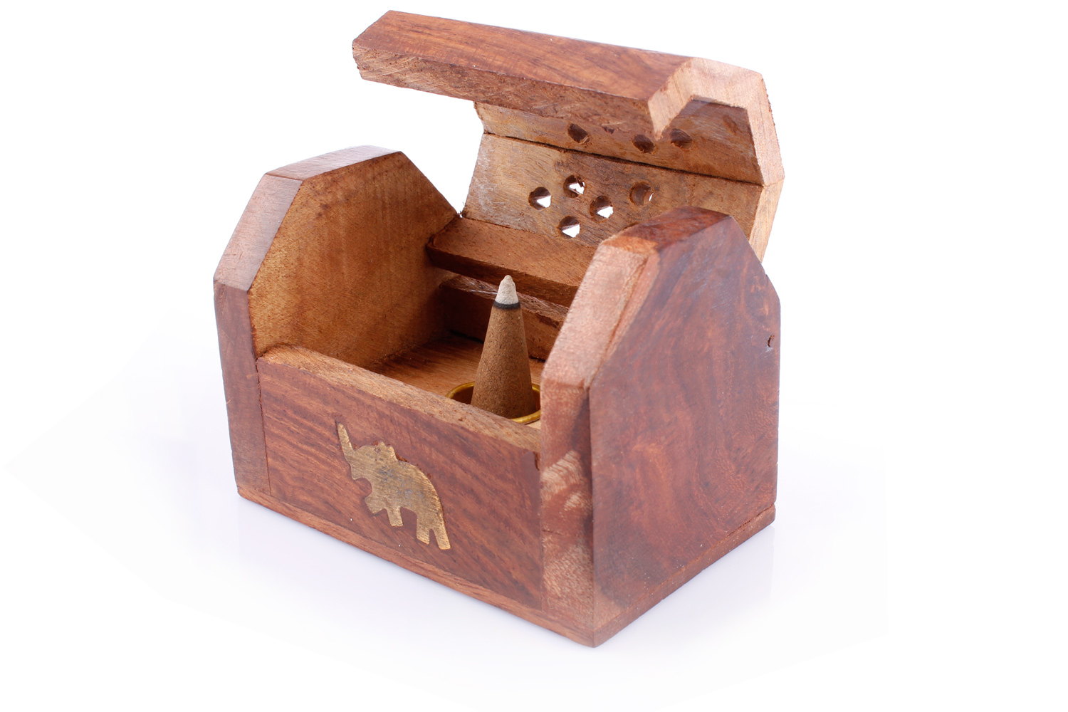 Räucherkegel Box aus Sheesham-Holz (LX1789)