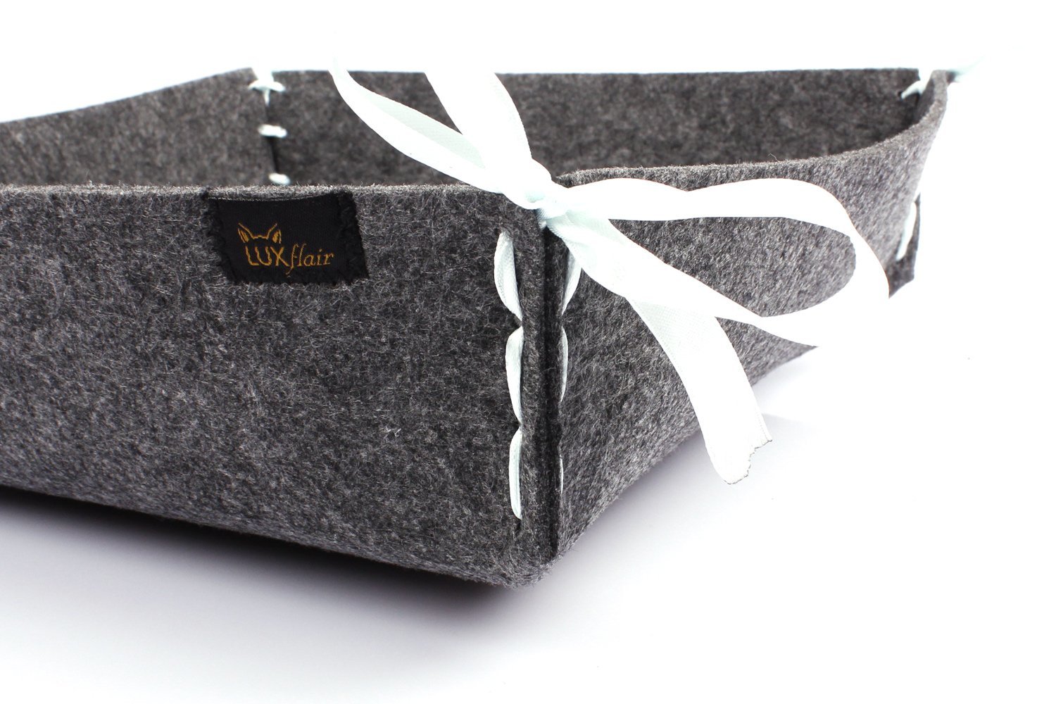 Felt bread basket large dark grey