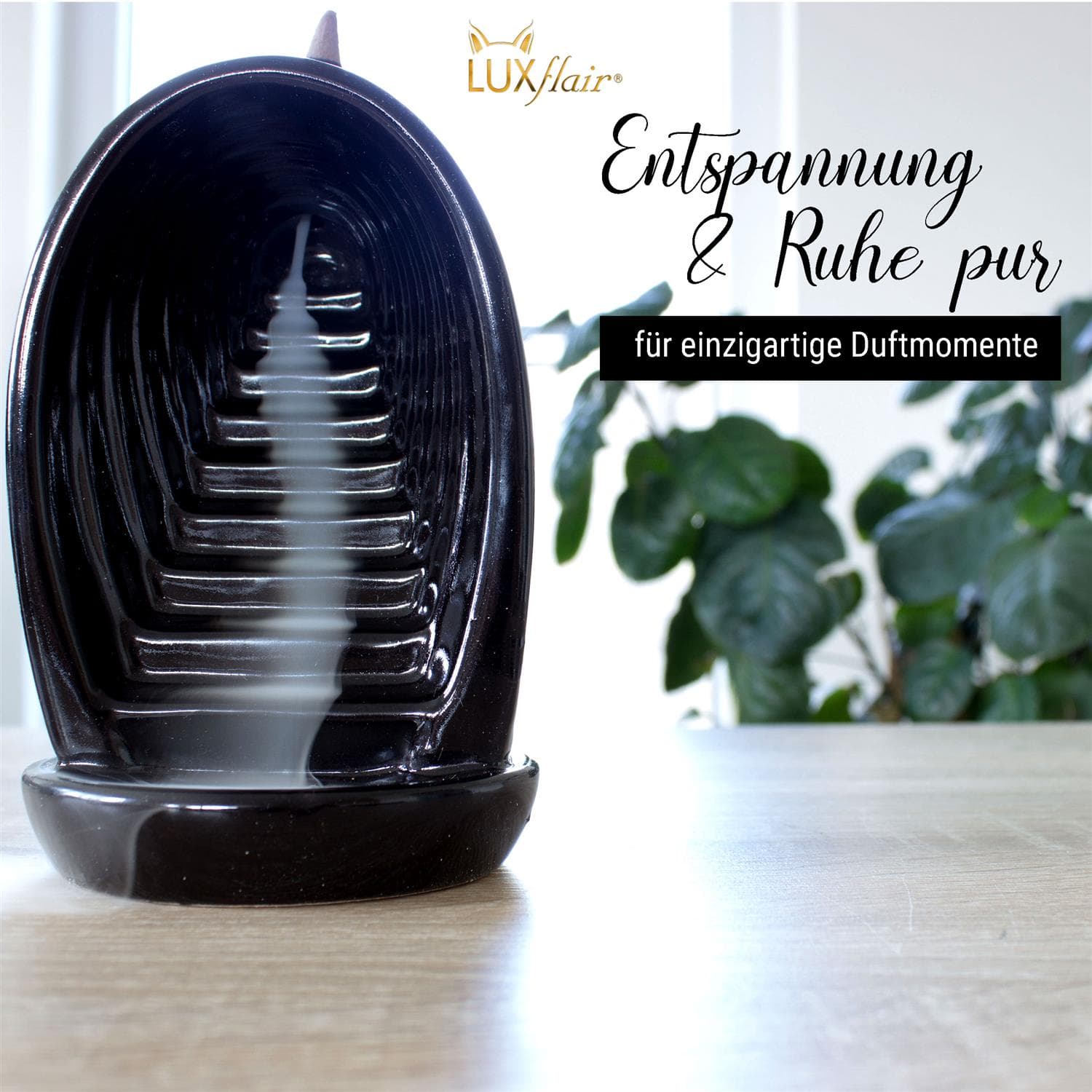 Backflow incense cone holder incl. 10 backflow incense cones Backflow incense cone holder incl. 10 backflow incense cones