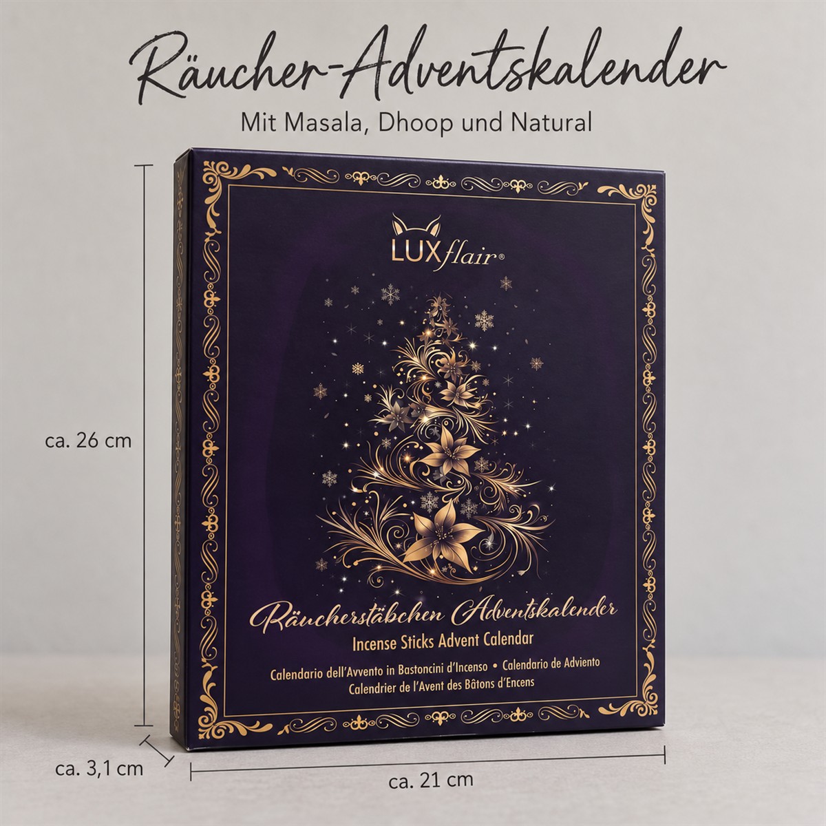 Incense sticks advent calendar incl. holder