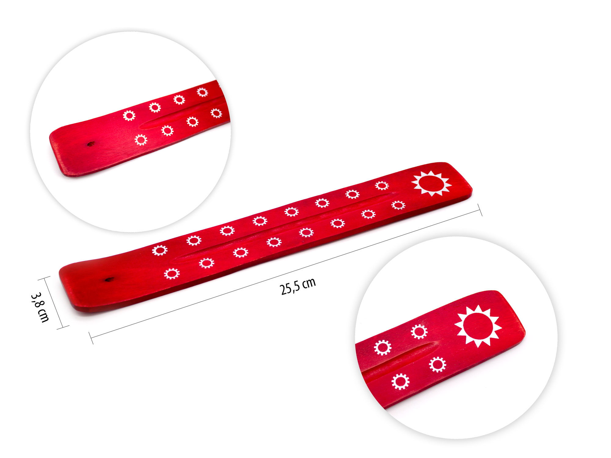 Räucherstäbchenhalter 5-er Set in Schwarz, Rot, Gelb, Lila (LX2052)