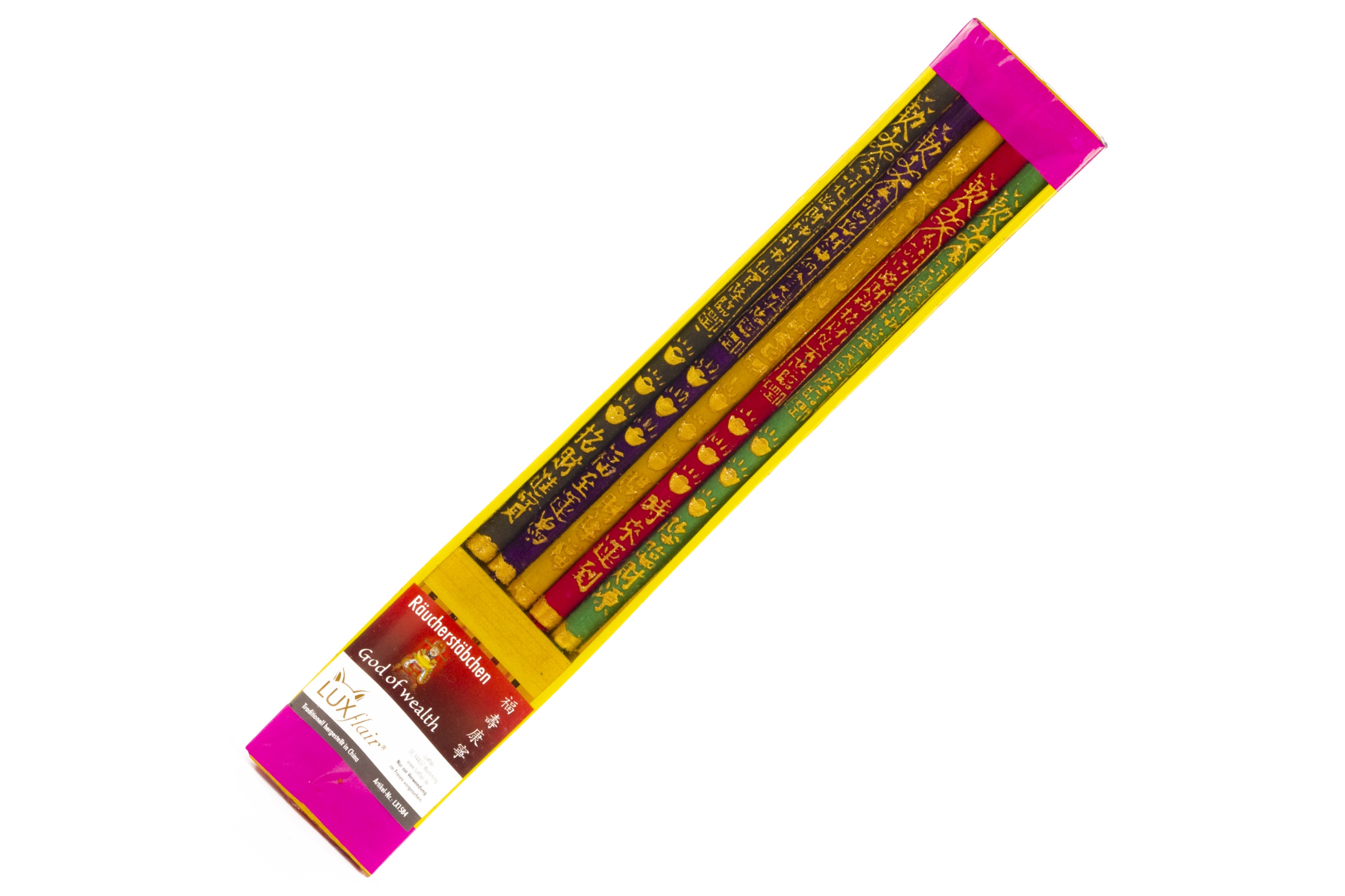 Set of 5 XL Chinese Incense Sticks "God of Wealth